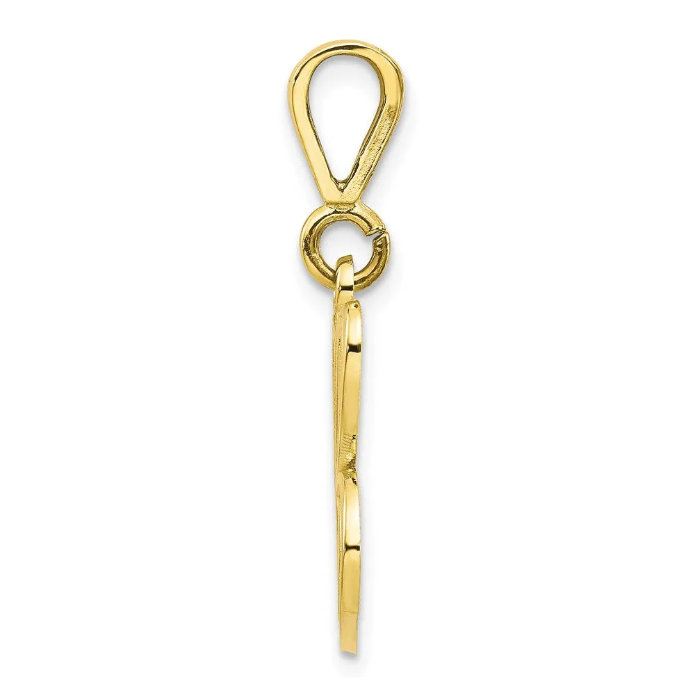 10K Gold Filigree Initial C Pendant  Elegant and Personalized Charm
