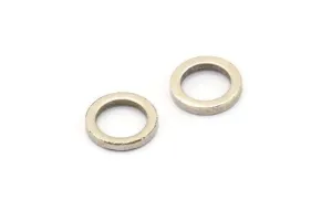 10mm Circle Connectors - 12 Antique Silver Plated Brass Circle Connectors (10x1.5mm) N0438