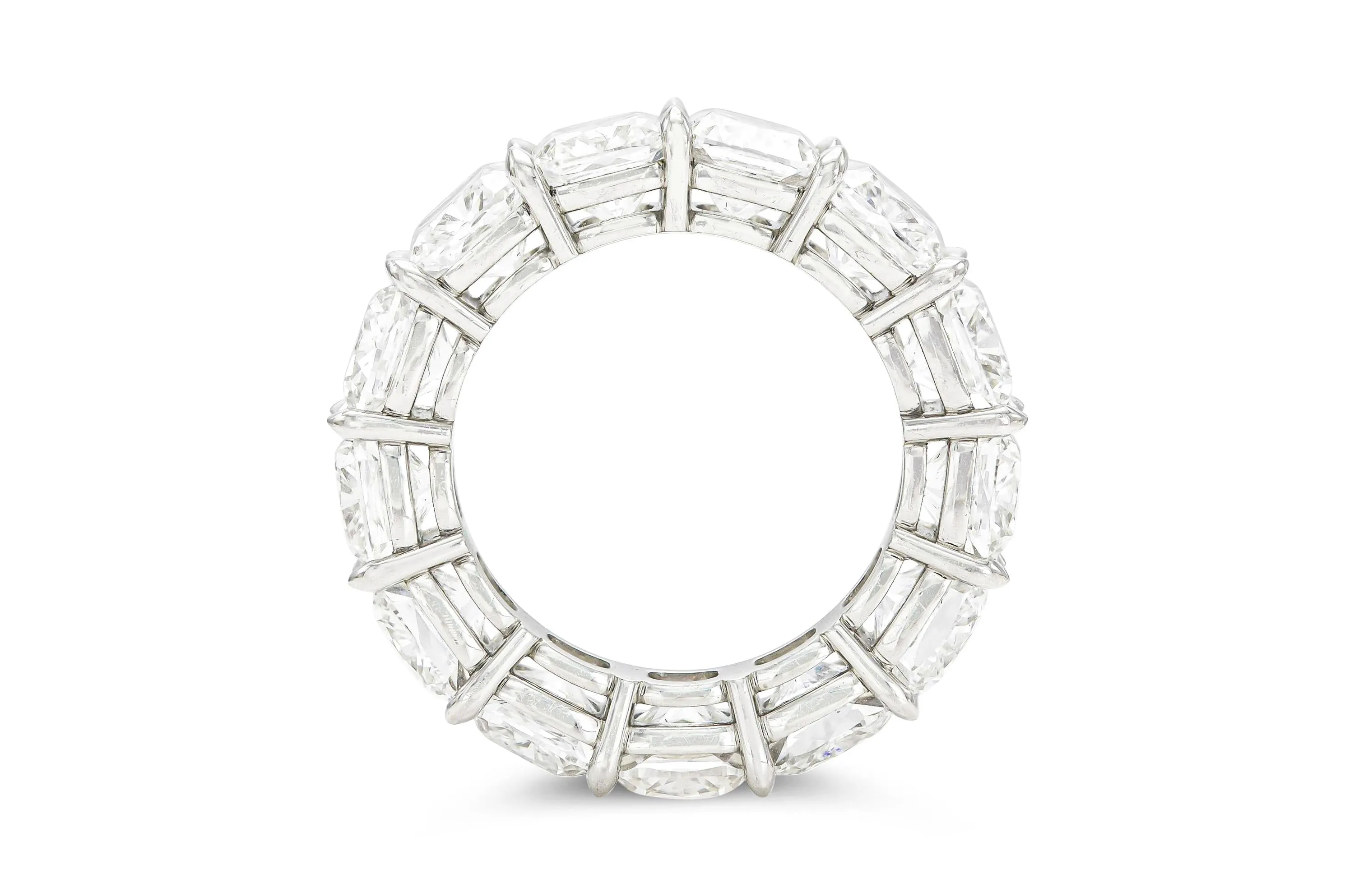 13.38 Carat Cushion Cut Diamond Eternity Band