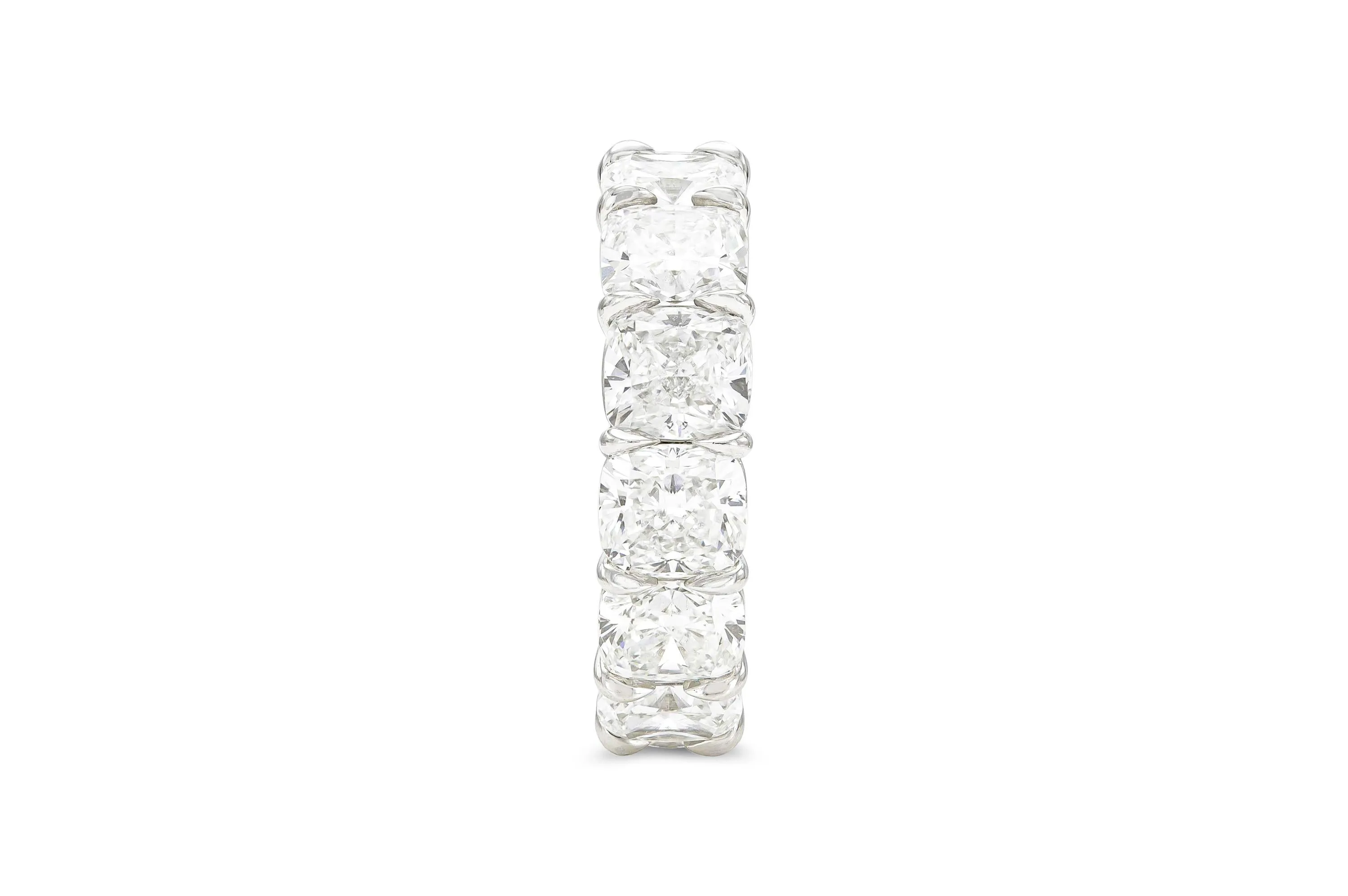 13.38 Carat Cushion Cut Diamond Eternity Band