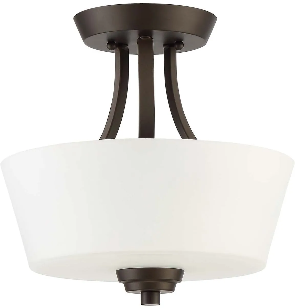 13"W Grace 2-Light Convertible Semi Flush Espresso