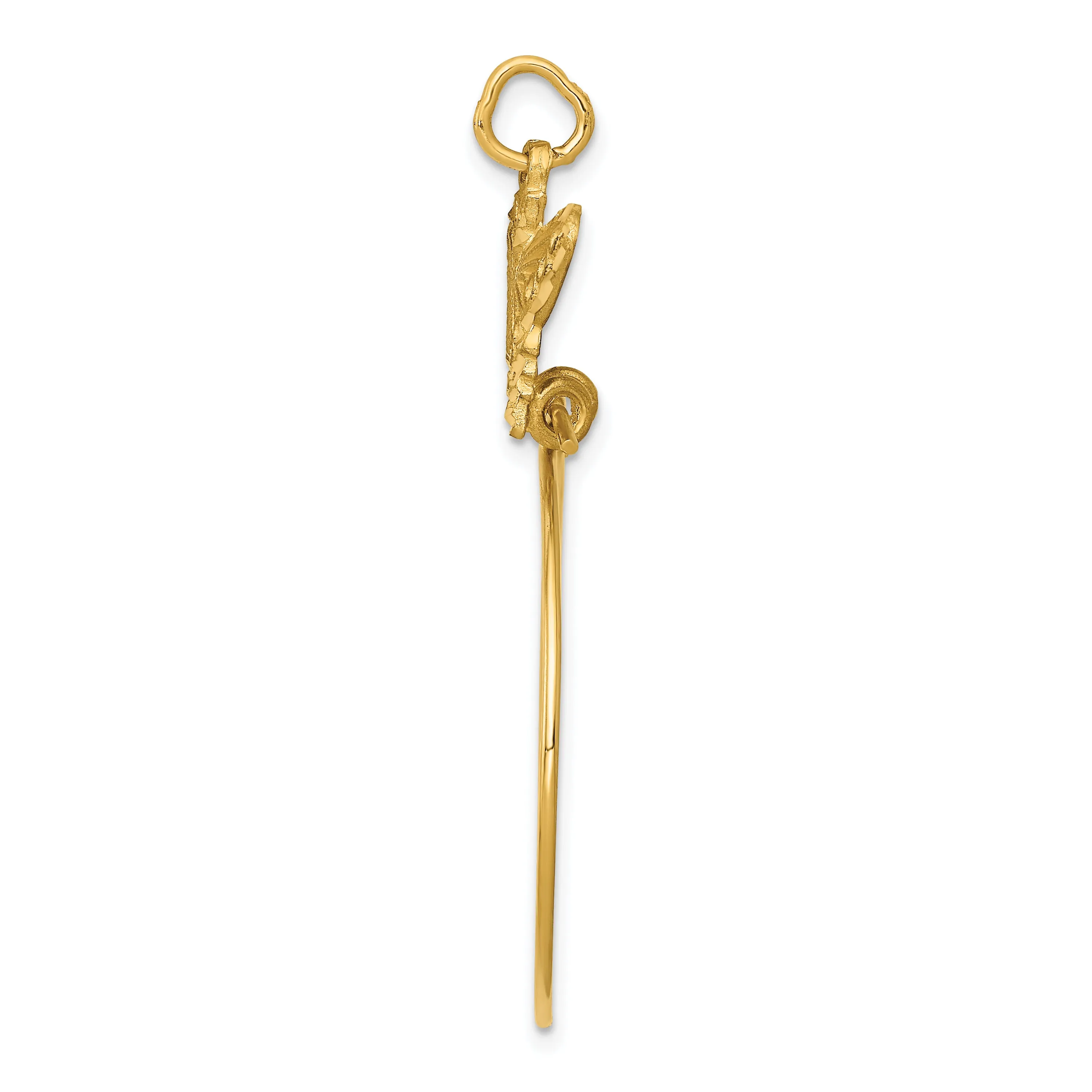 14K Gold Butterfly Charm Holder Pendant  Elegant, Functional Design