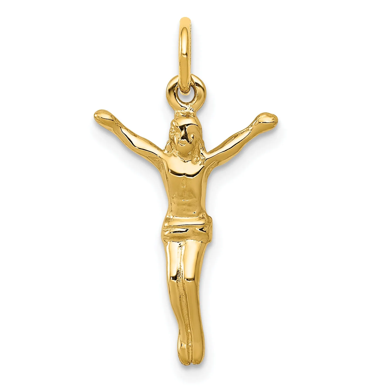 14K Gold Corpus Pendant  Elegant Themed Charm, 24mm