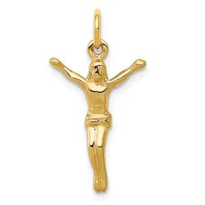 14K Gold Corpus Pendant  Elegant Themed Charm, 24mm
