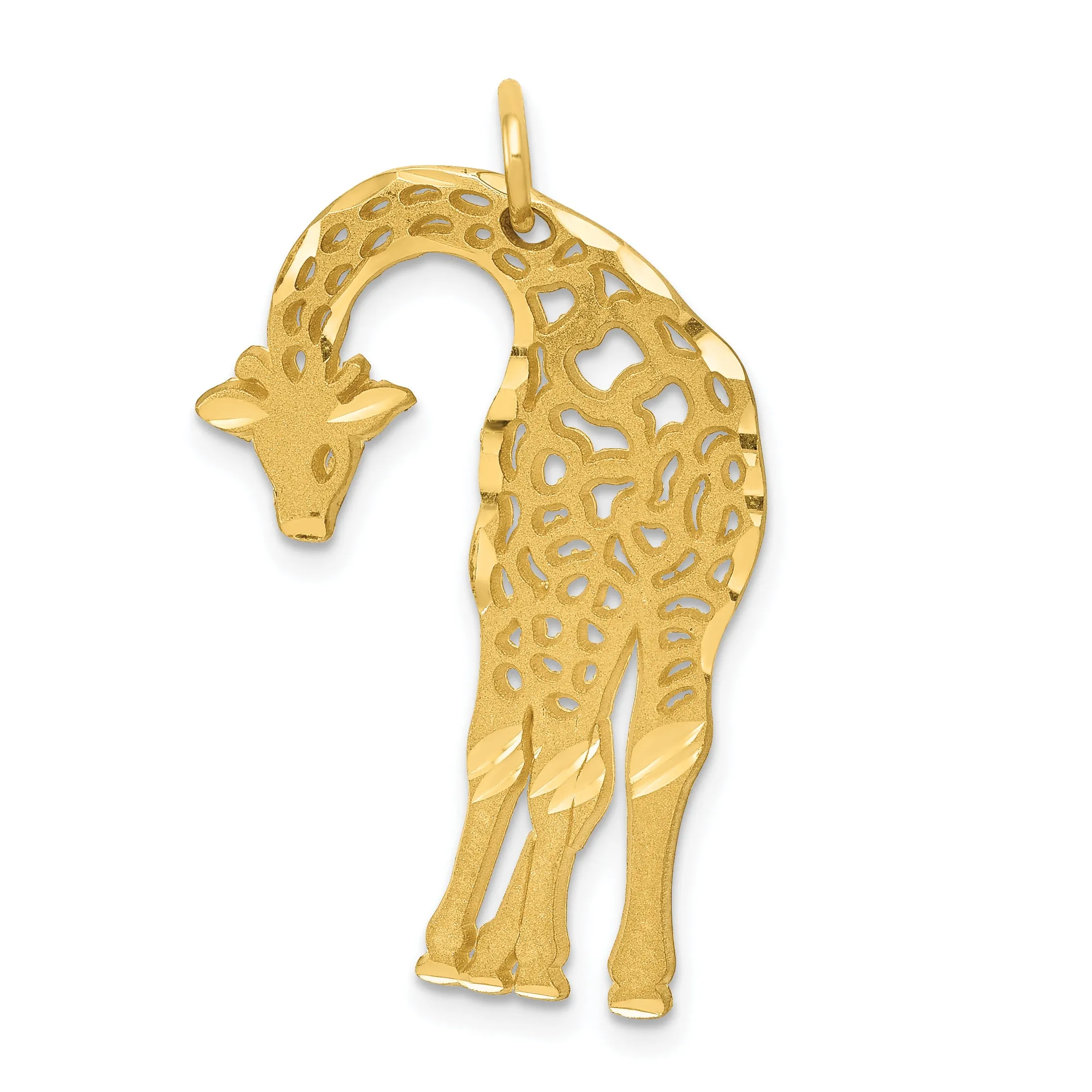 14K Gold Giraffe Charm Pendant for Men Elegant Design