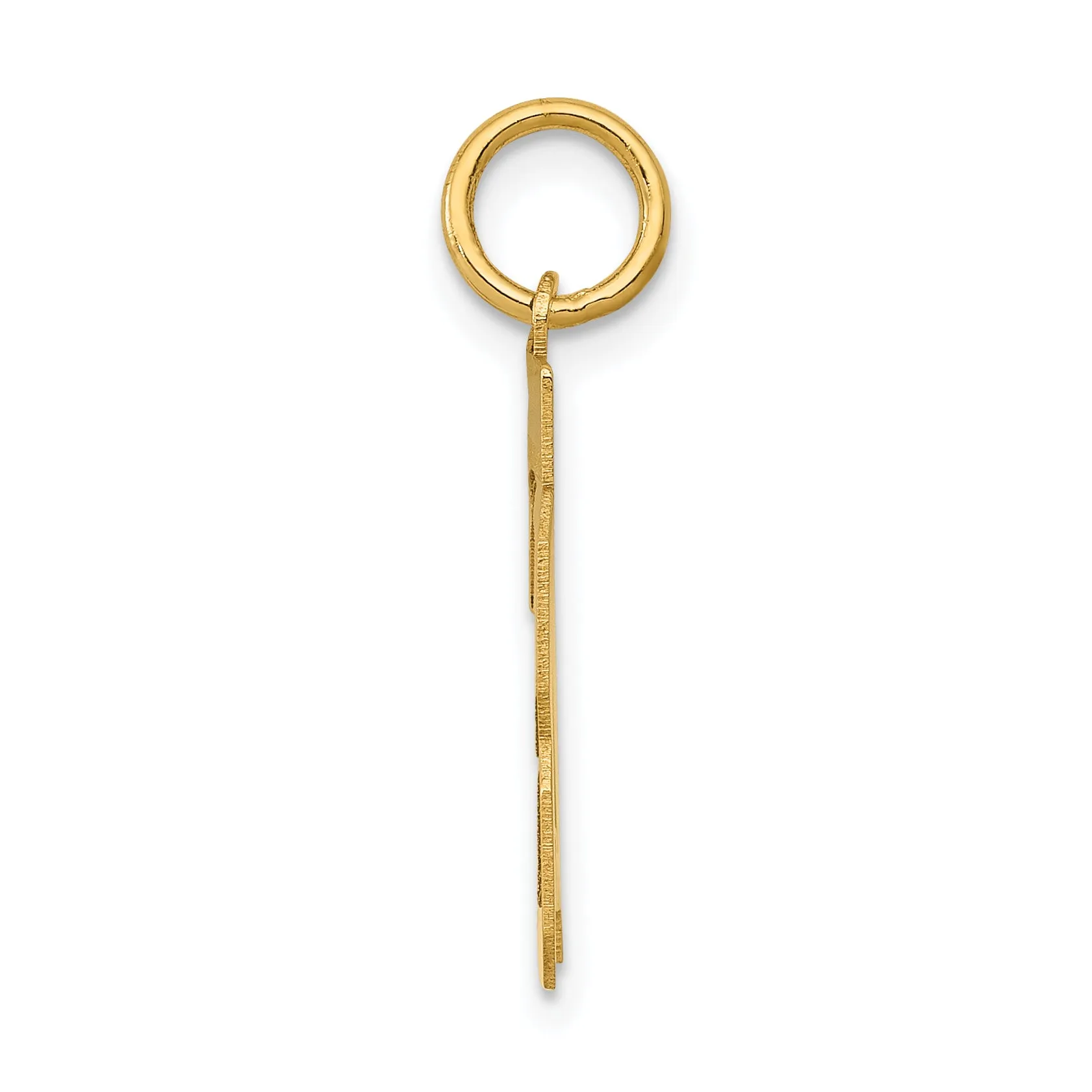 14K Gold Polished Number 23 Charm  Laser Cut, Small, Elegant Design