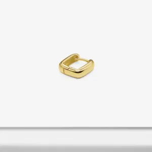 14k Solid Gold Bold Square Hoop Earring