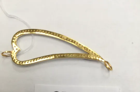 14k Solid Gold Open Leaf Shape Diamond Pendants