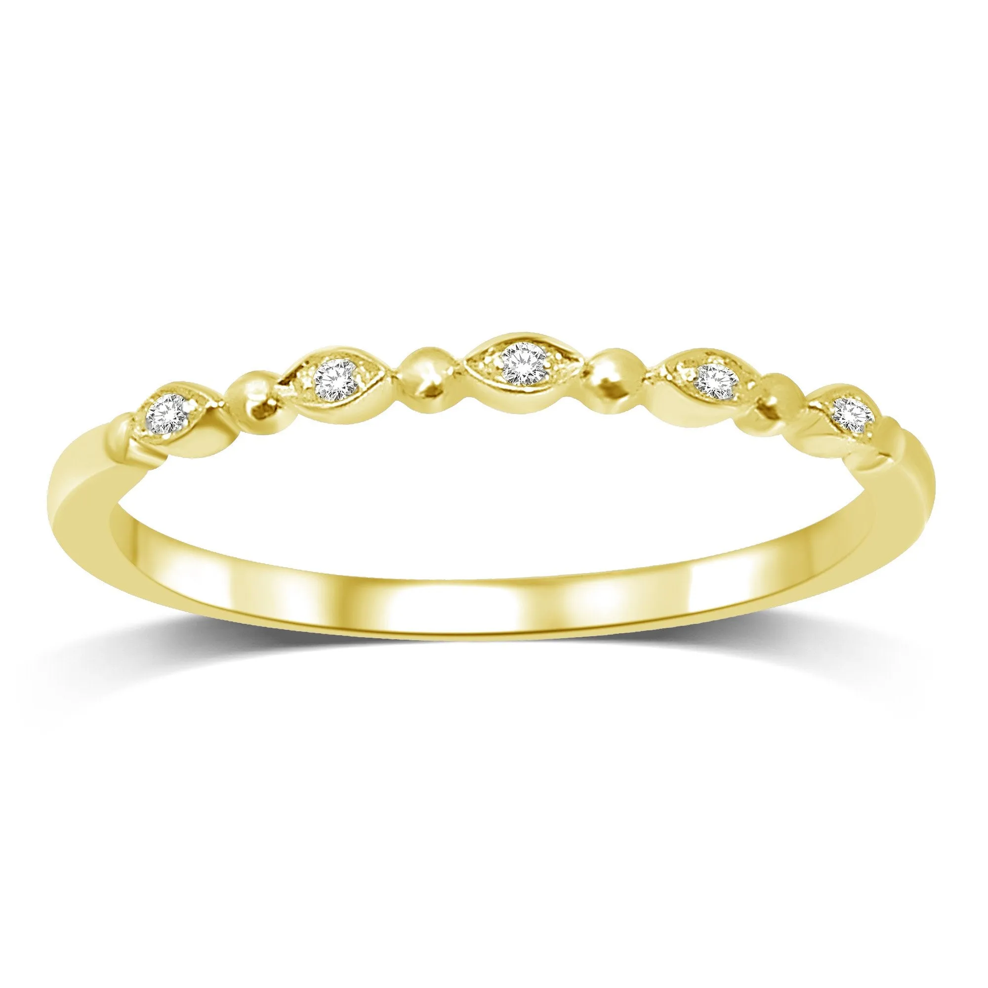 14K White Gold Diamond Accent Wedding Band