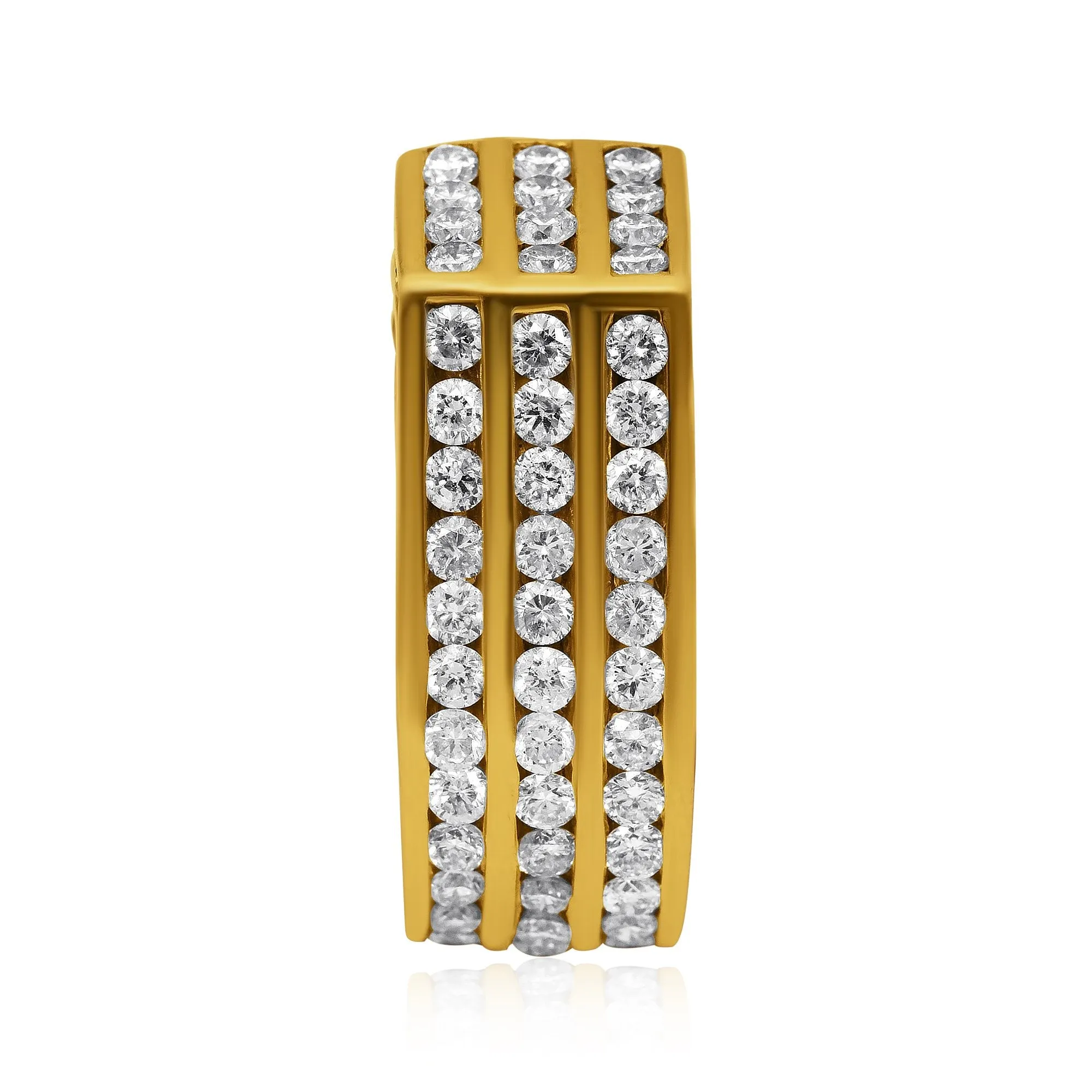 14k Yellow Gold Diamond Tower Ring 9 Ctw