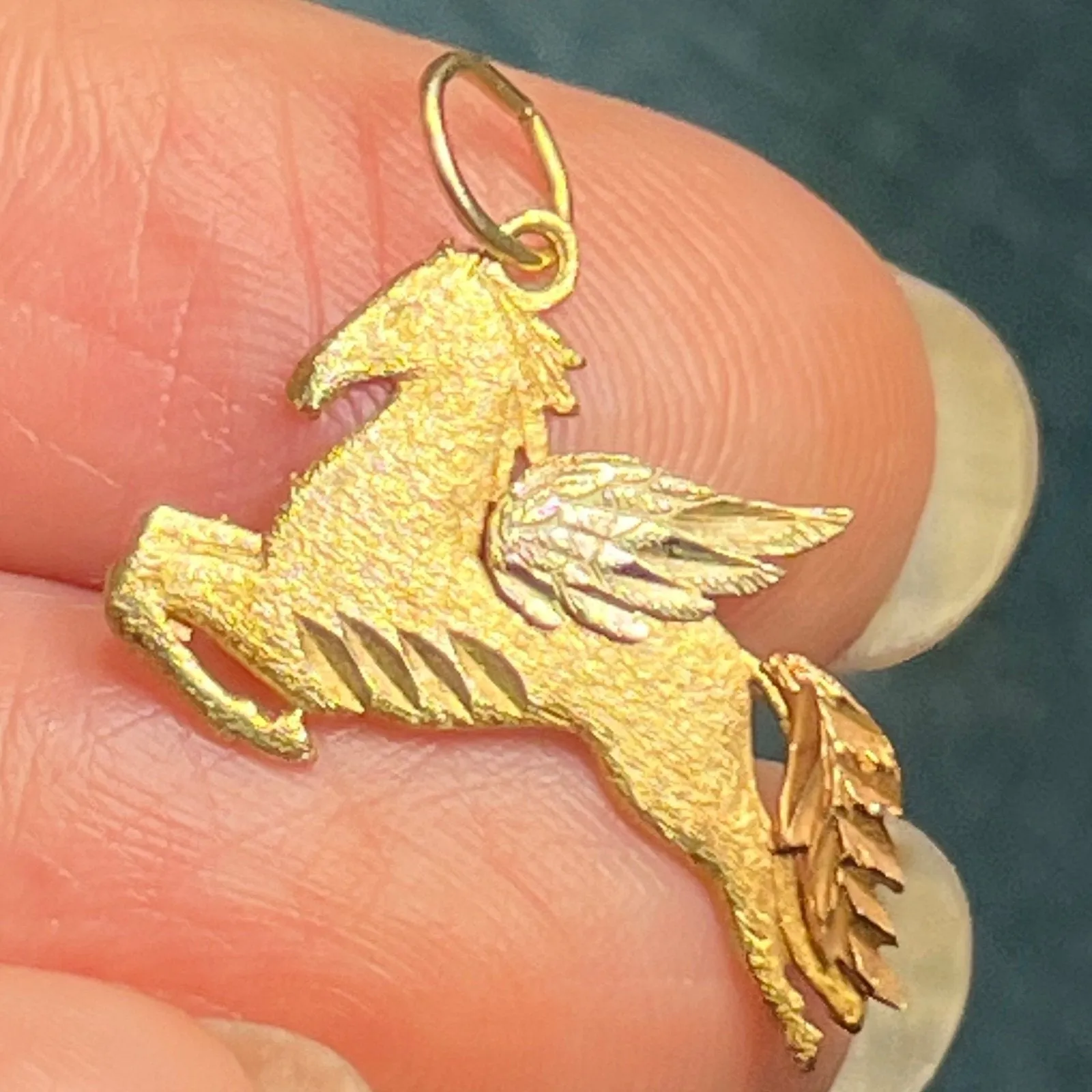 14k Yellow   Rose   White Gold PEGASUS Pendant