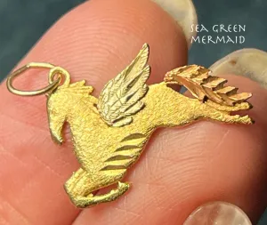 14k Yellow   Rose   White Gold PEGASUS Pendant