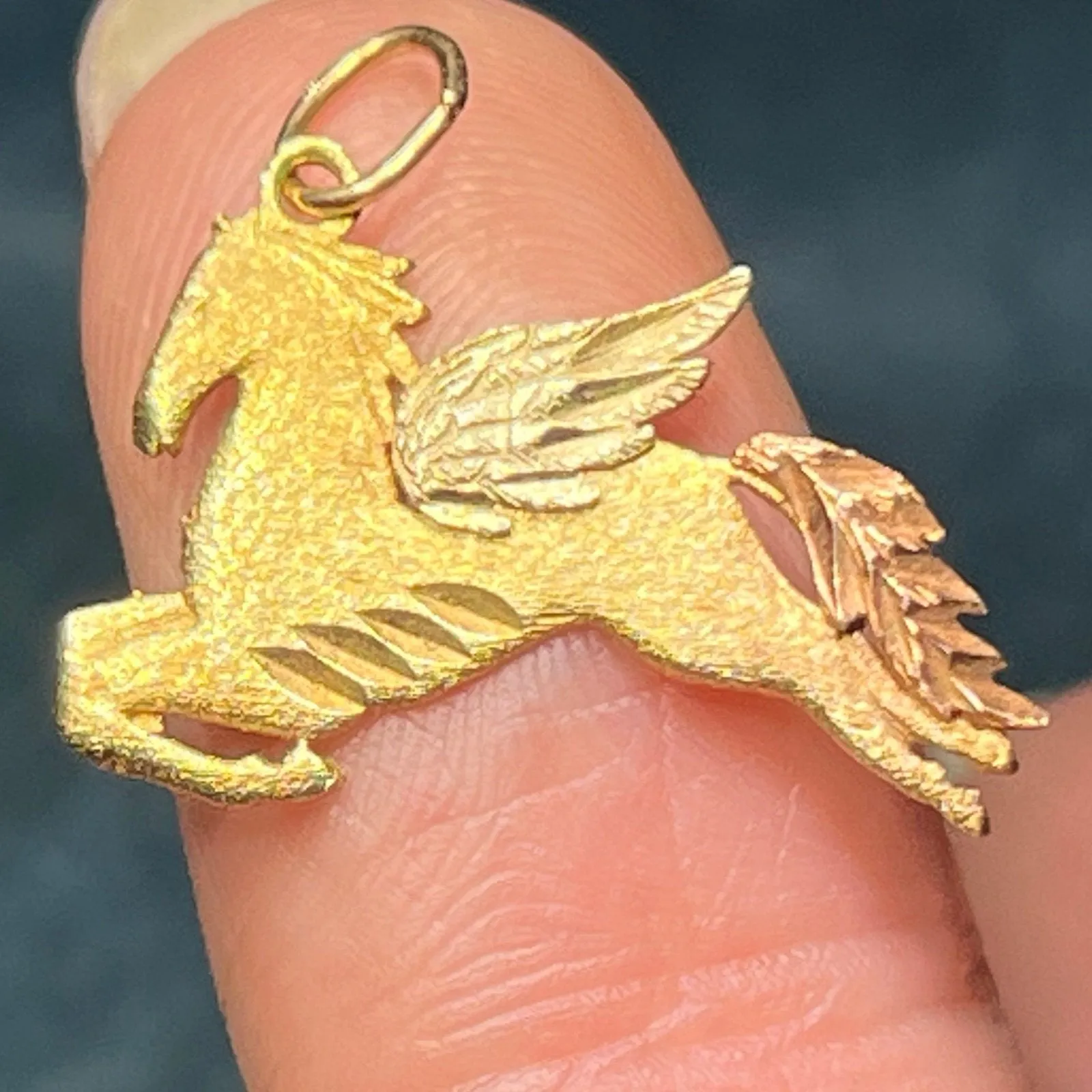 14k Yellow   Rose   White Gold PEGASUS Pendant