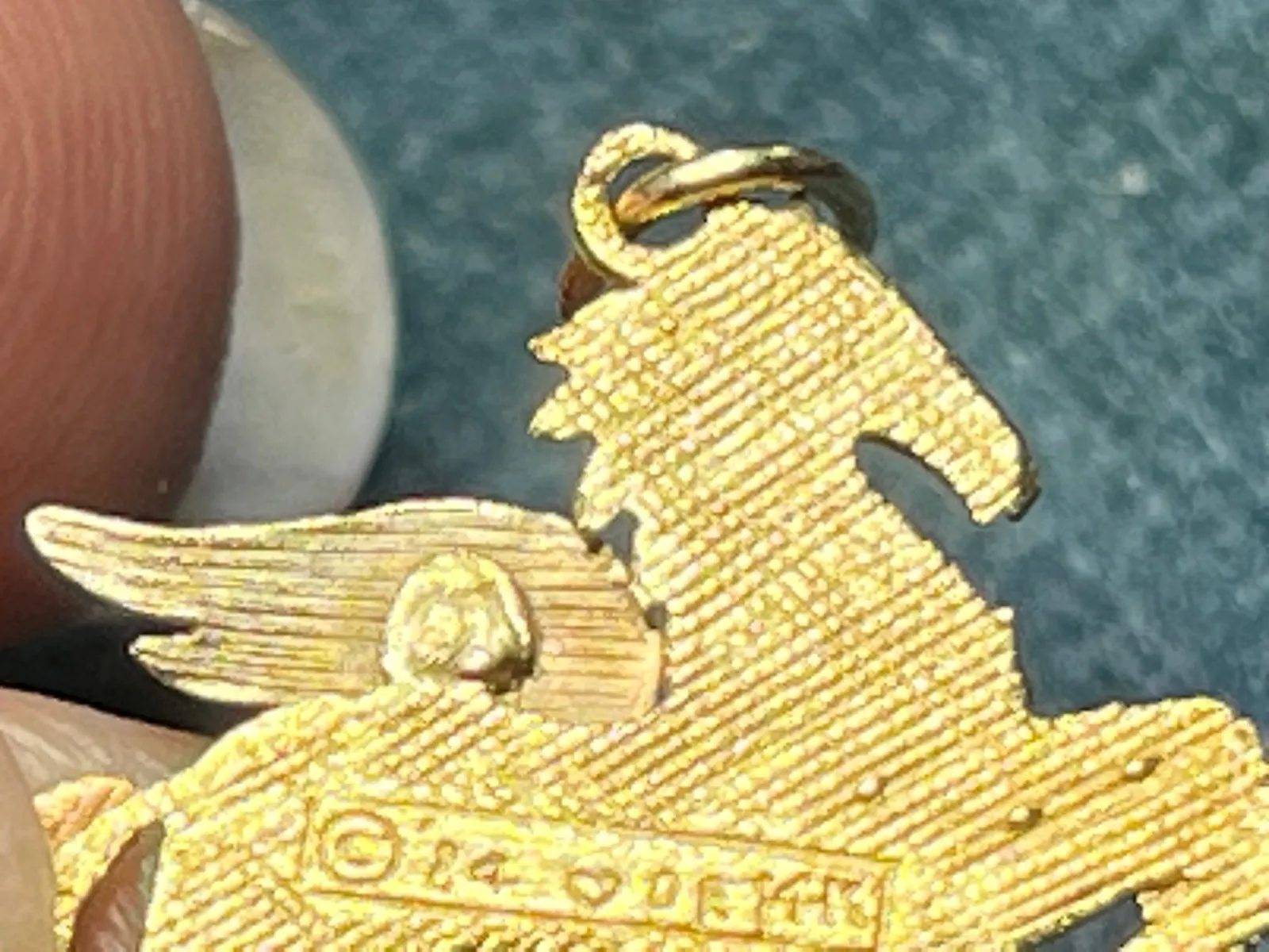14k Yellow   Rose   White Gold PEGASUS Pendant
