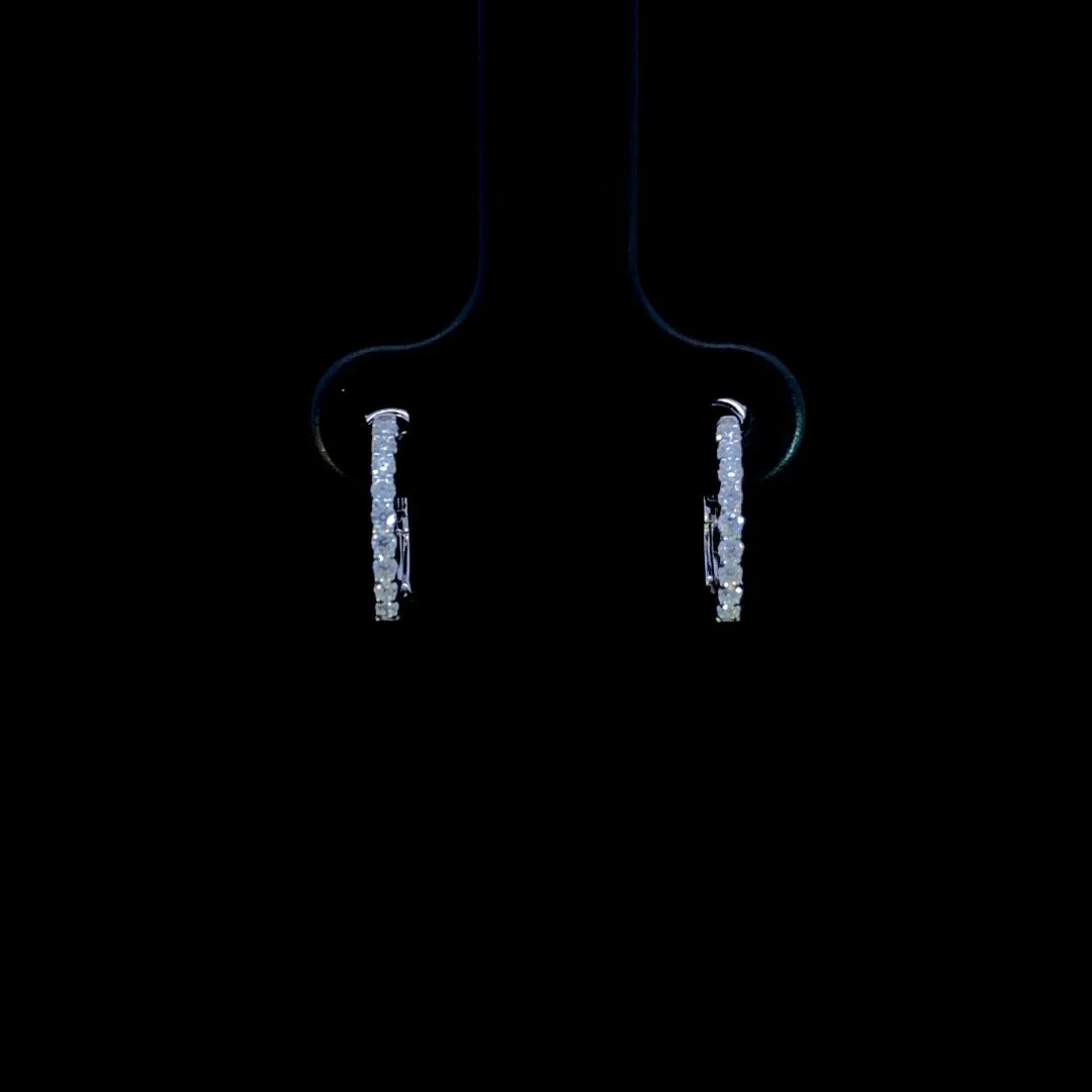 163185 - .08 ctw diamond hoops