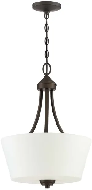16"W Grace 3-Light Inverted Pendant Light Espresso