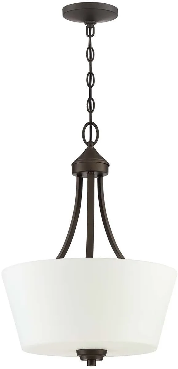 16"W Grace 3-Light Inverted Pendant Light Espresso