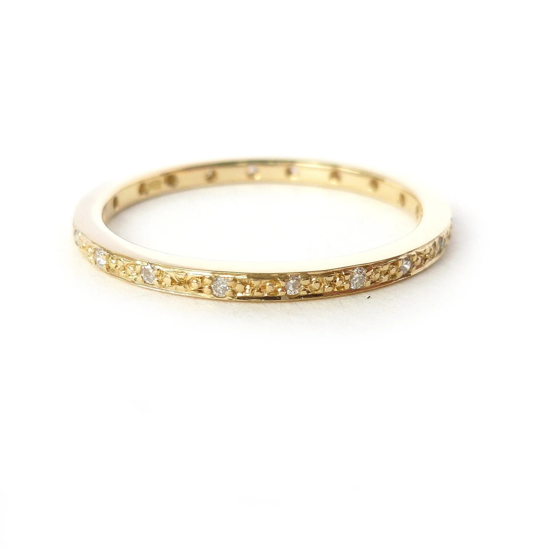18ct gold and pave set diamond ring