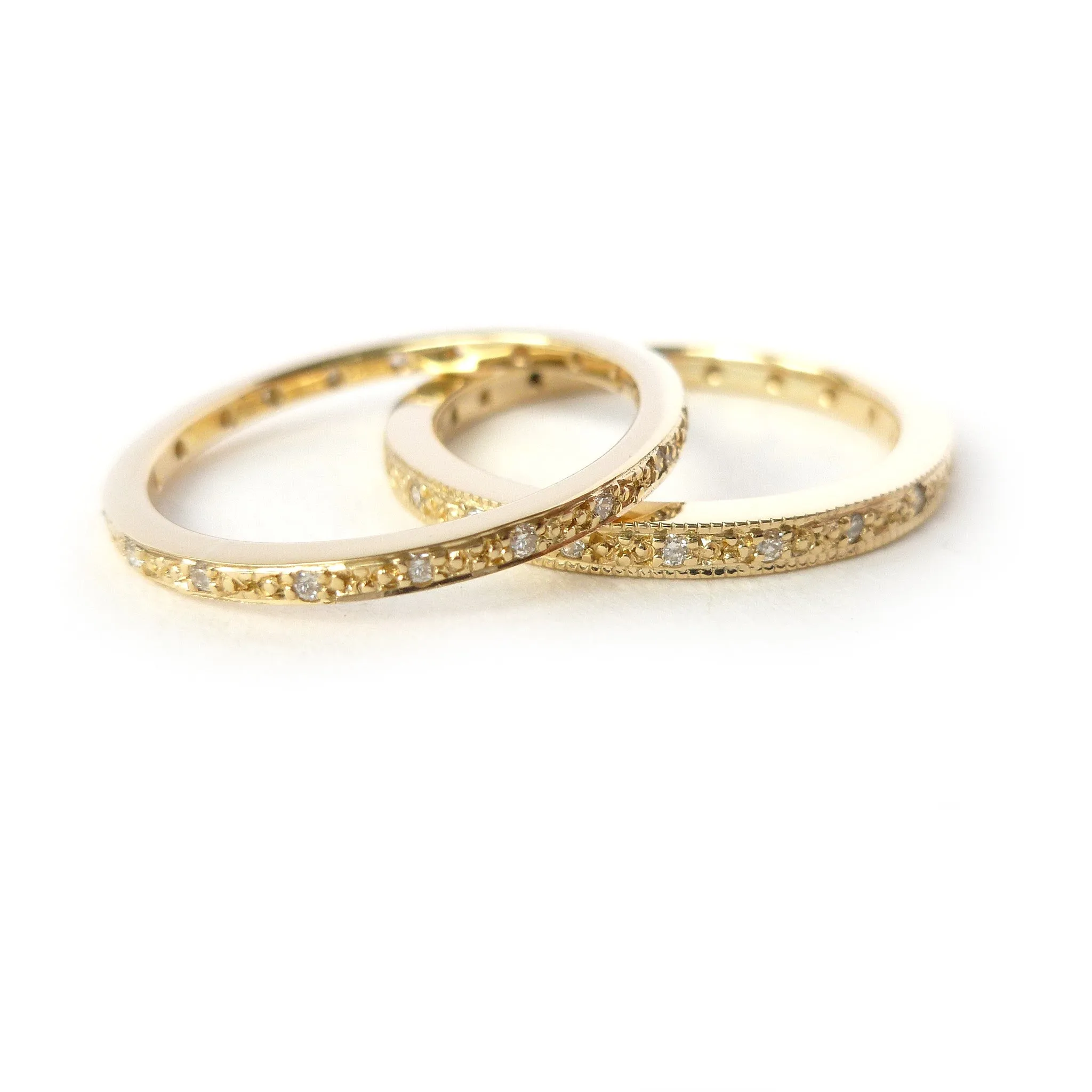 18ct gold and pave set diamond ring