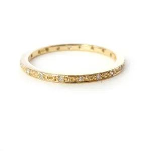 18ct gold and pave set diamond ring