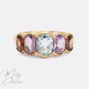 1960s Harlequin 5-Stone Ring