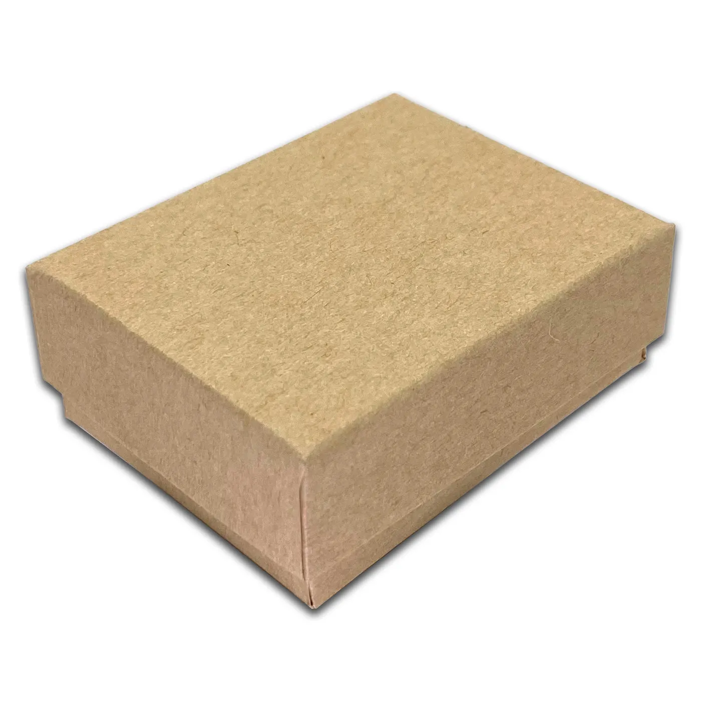 2 1/8" x 1 5/8" Kraft Paper Earring Box with Black Foam Insert