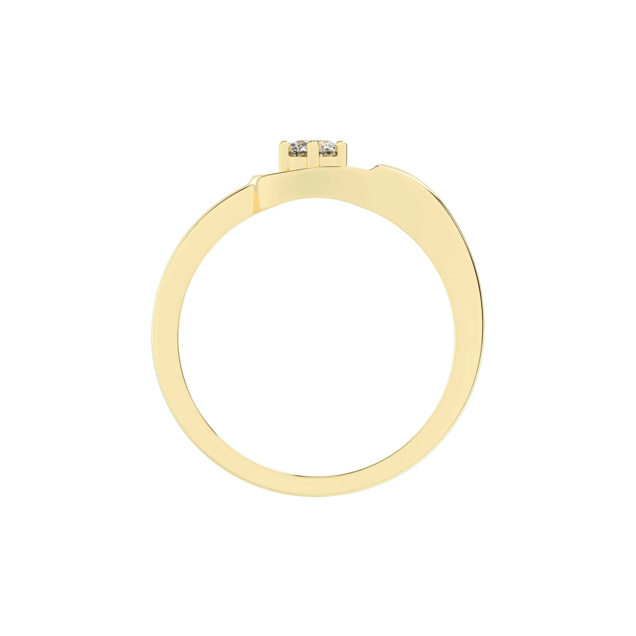 20 Cent Modern Twist Diamond Ring