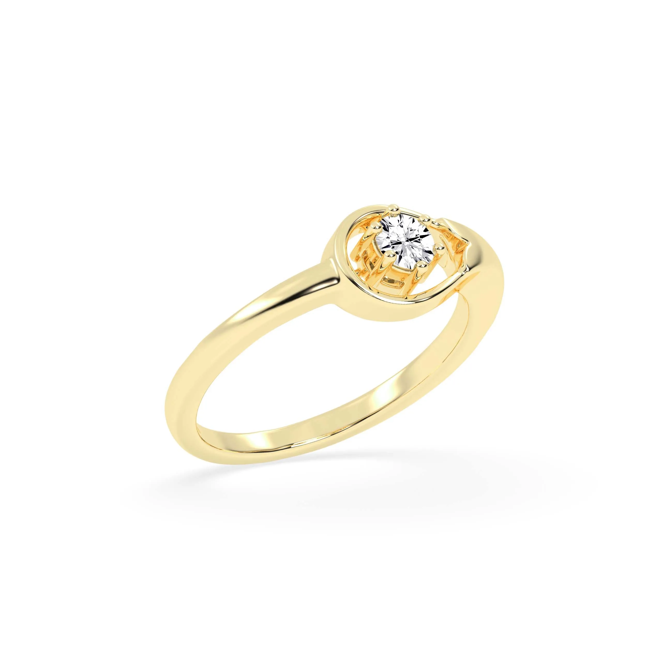 20 Cent Modern Twist Diamond Ring
