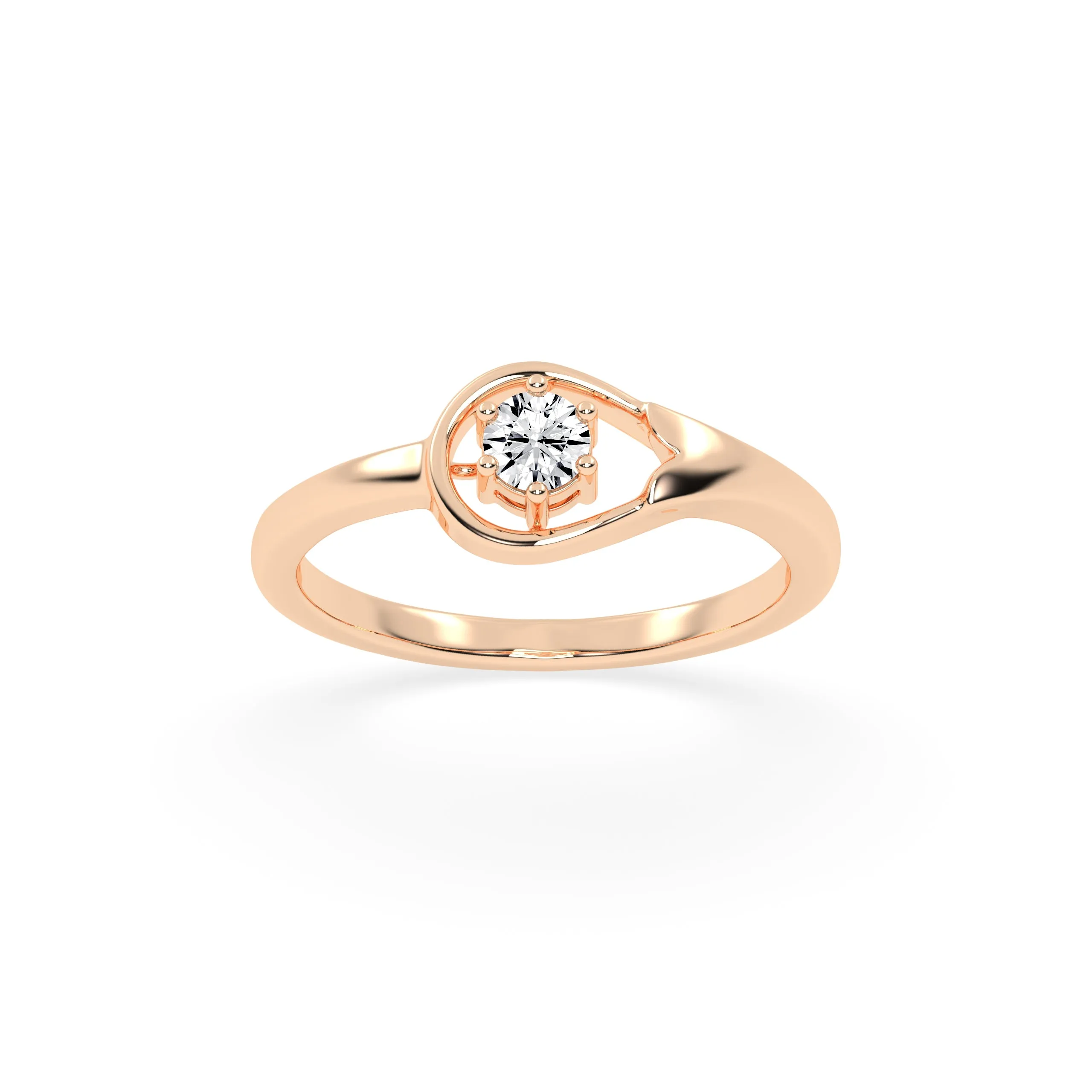 20 Cent Modern Twist Diamond Ring