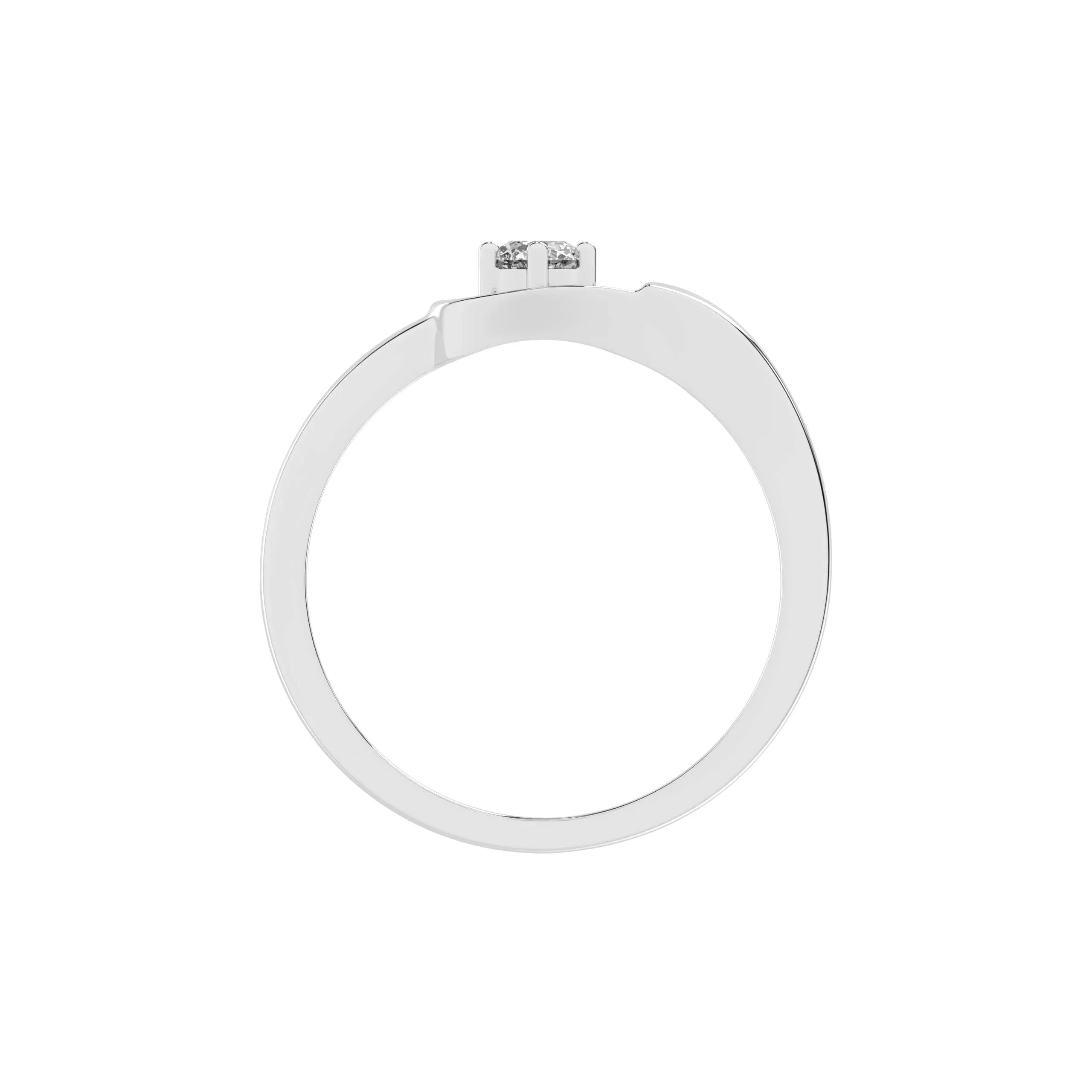 20 Cent Modern Twist Diamond Ring