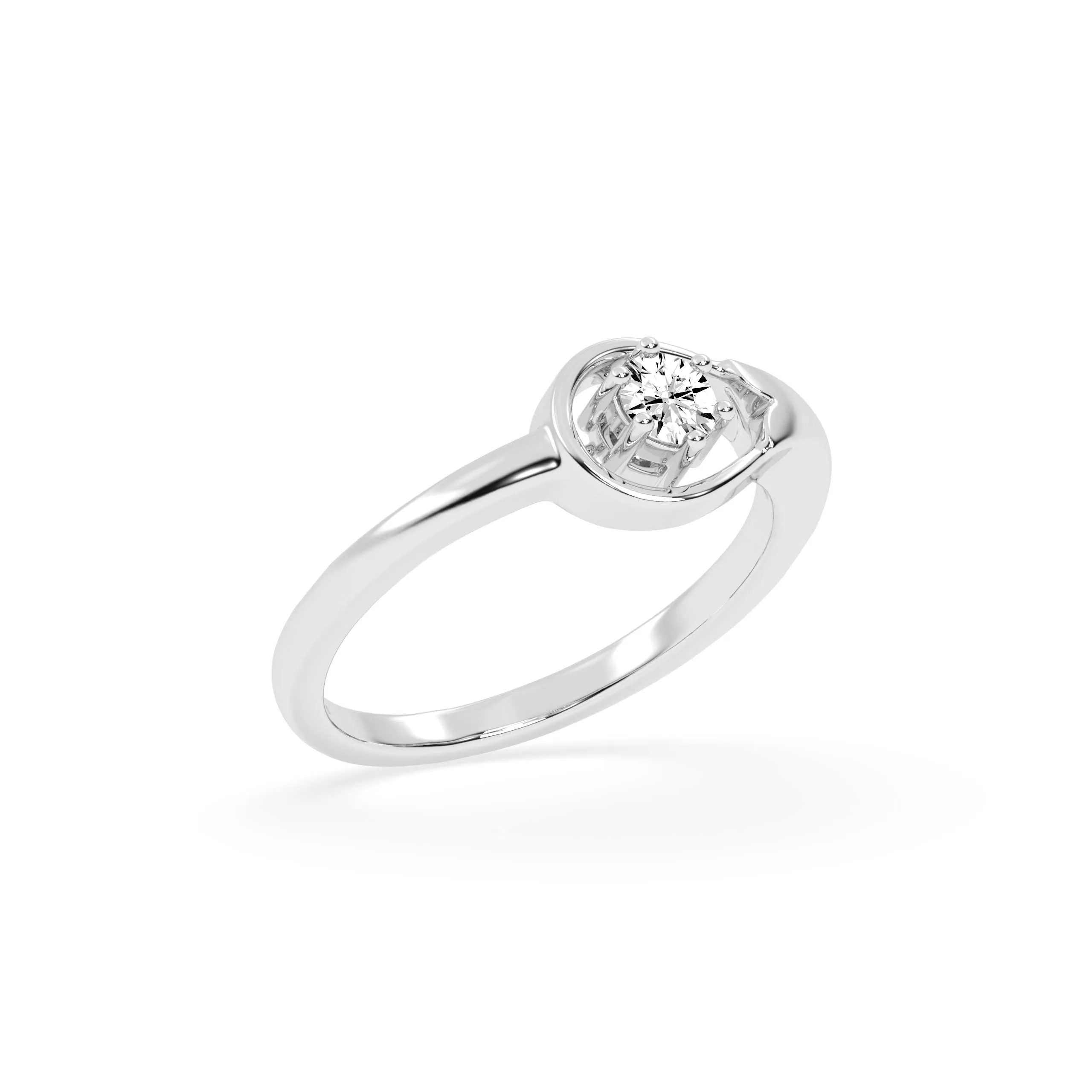20 Cent Modern Twist Diamond Ring
