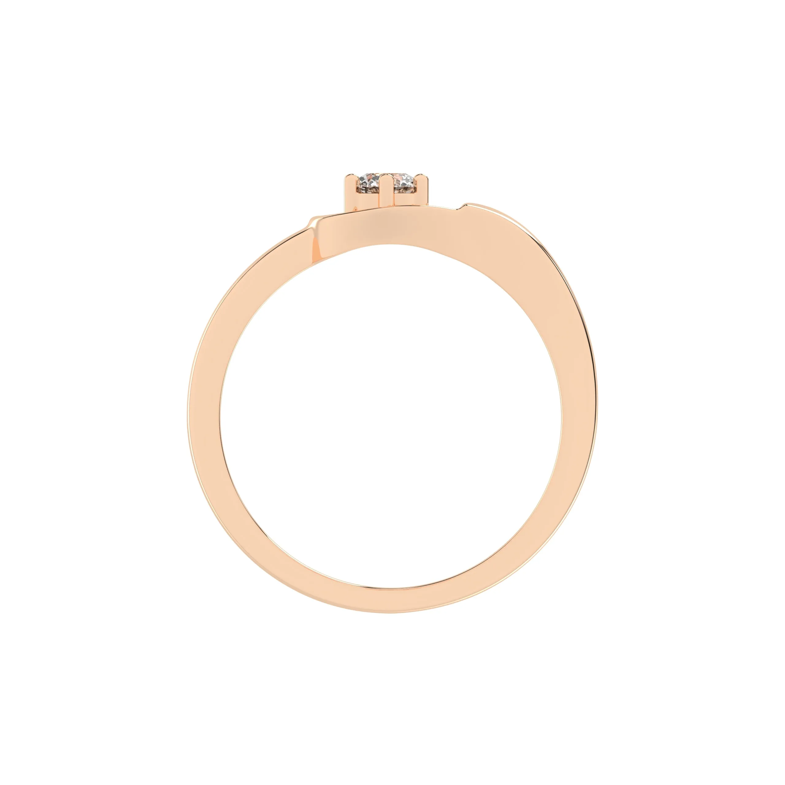 20 Cent Modern Twist Diamond Ring