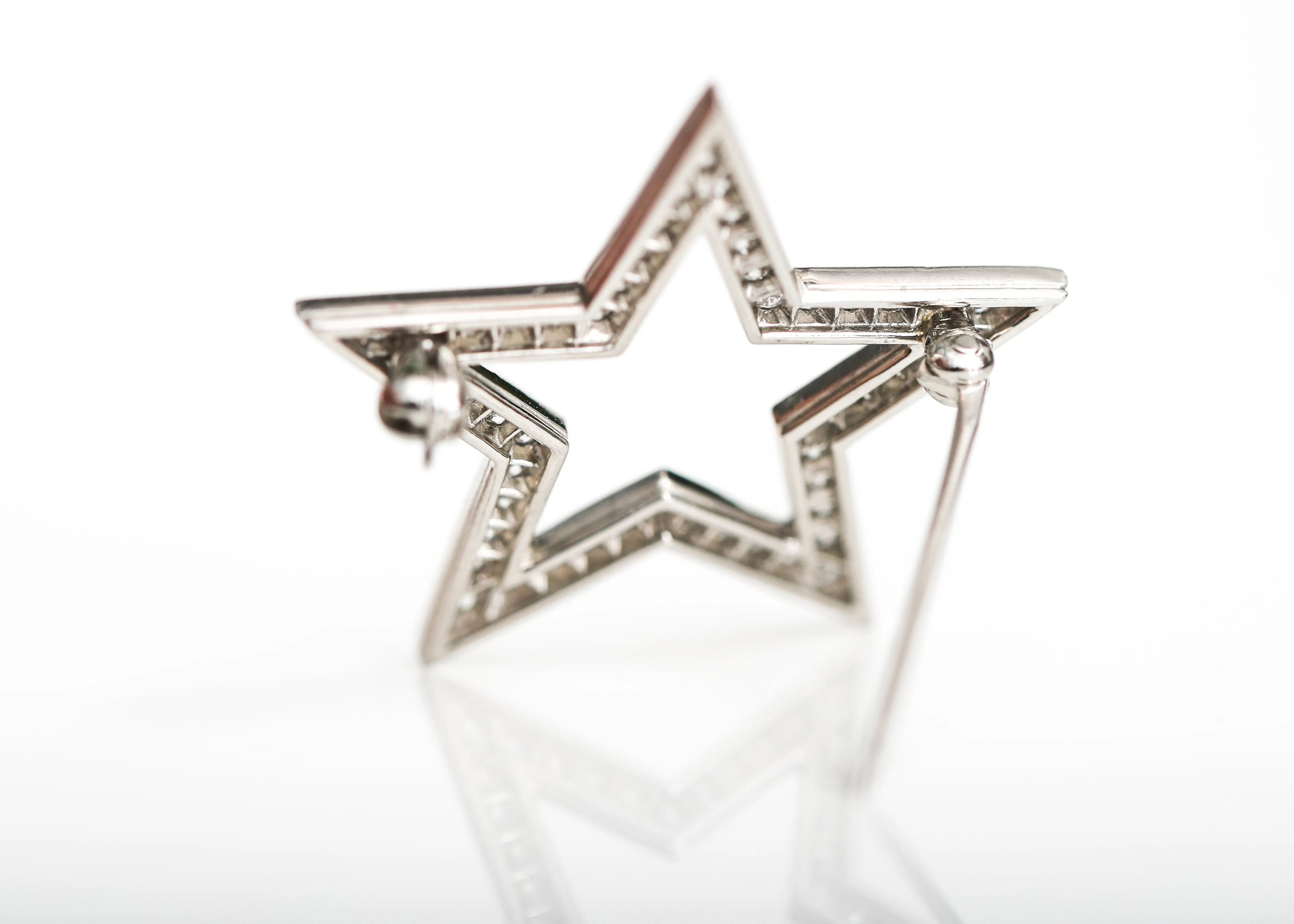 2005 Tiffany & Co. Platinum & Diamond Star Pin