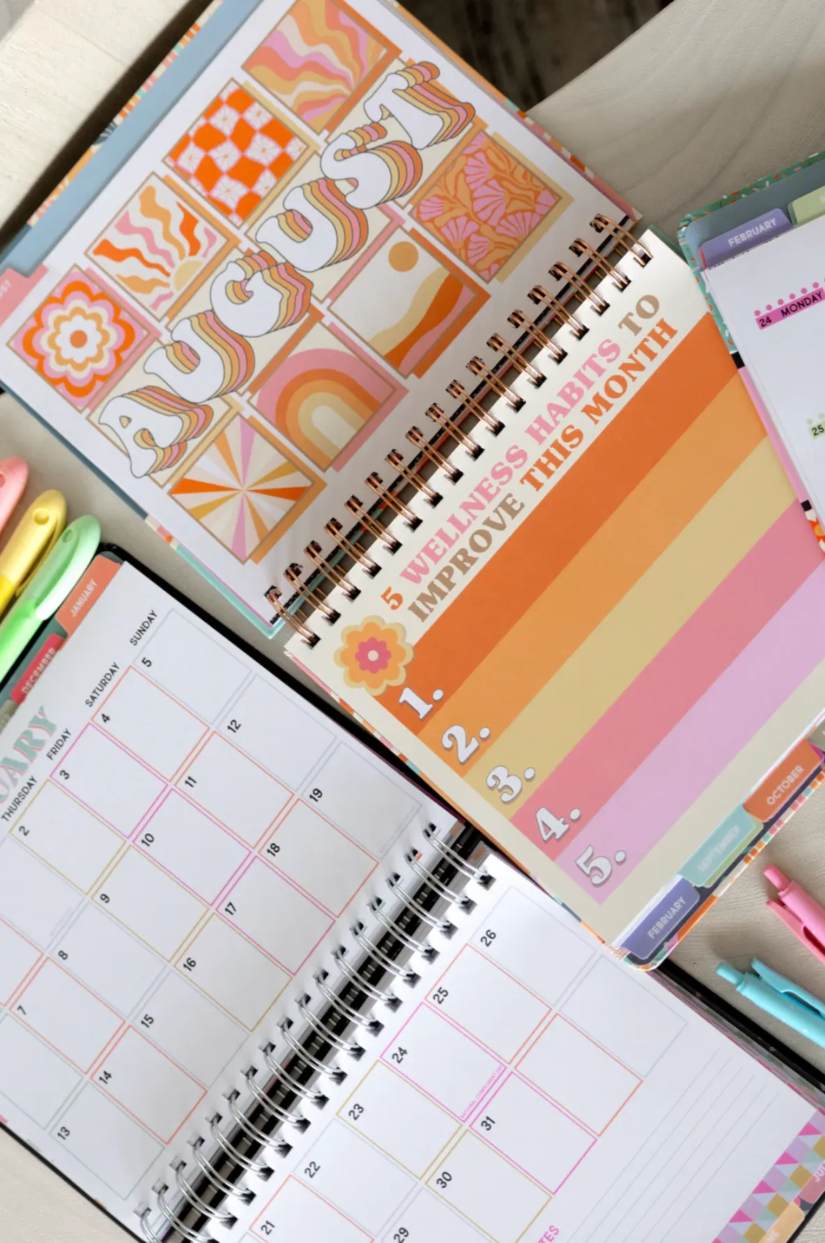 2024-2025 Modern Floral Planner