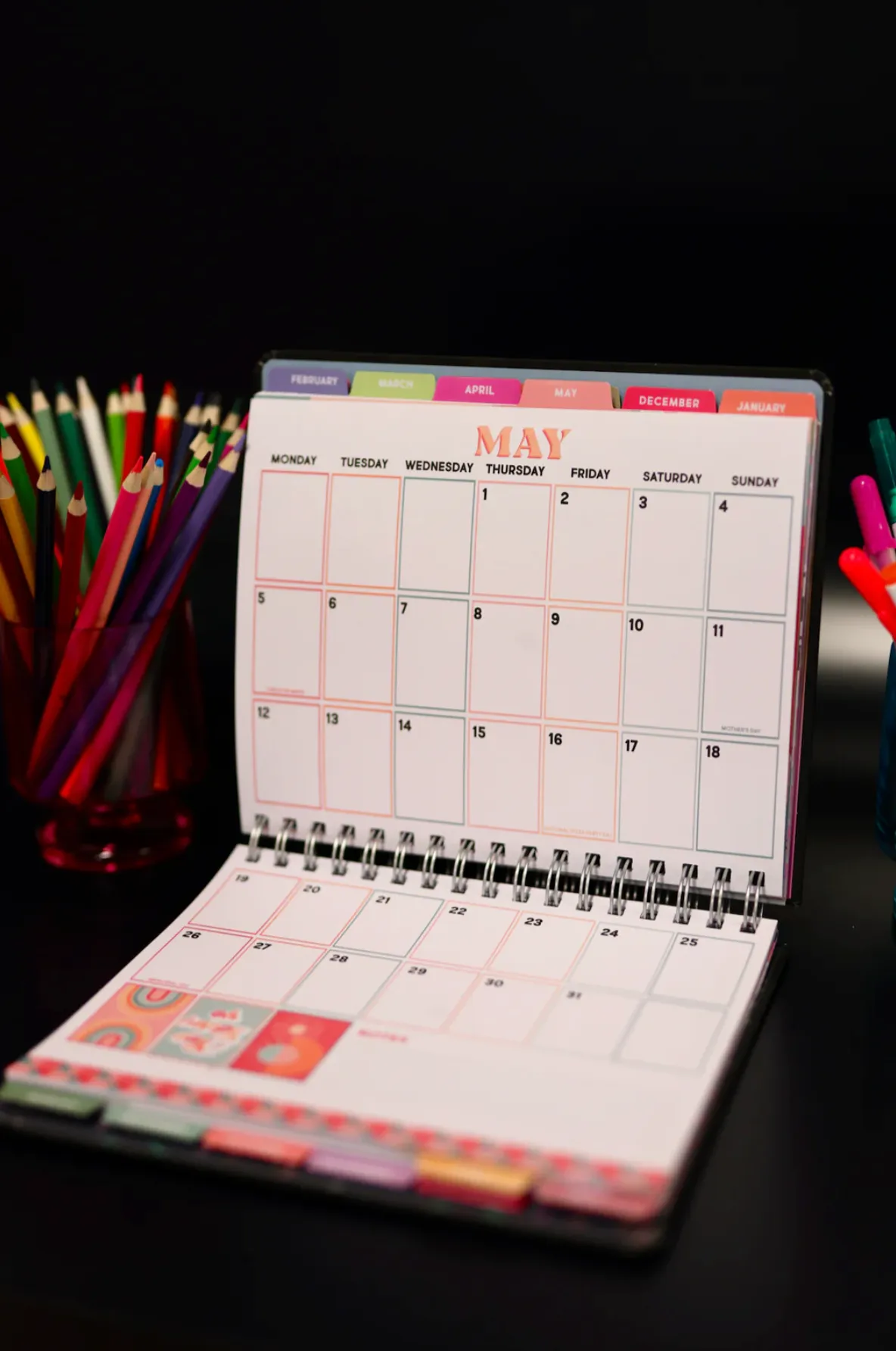 2024-2025 Modern Floral Planner