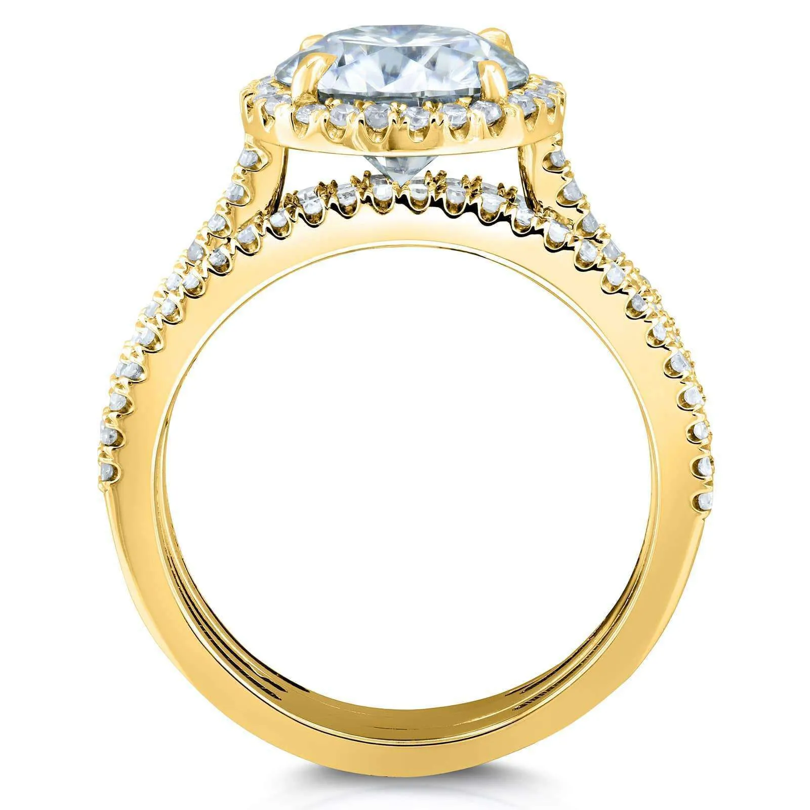 2.4ct Capri Round 3pc Yellow Bridal Set