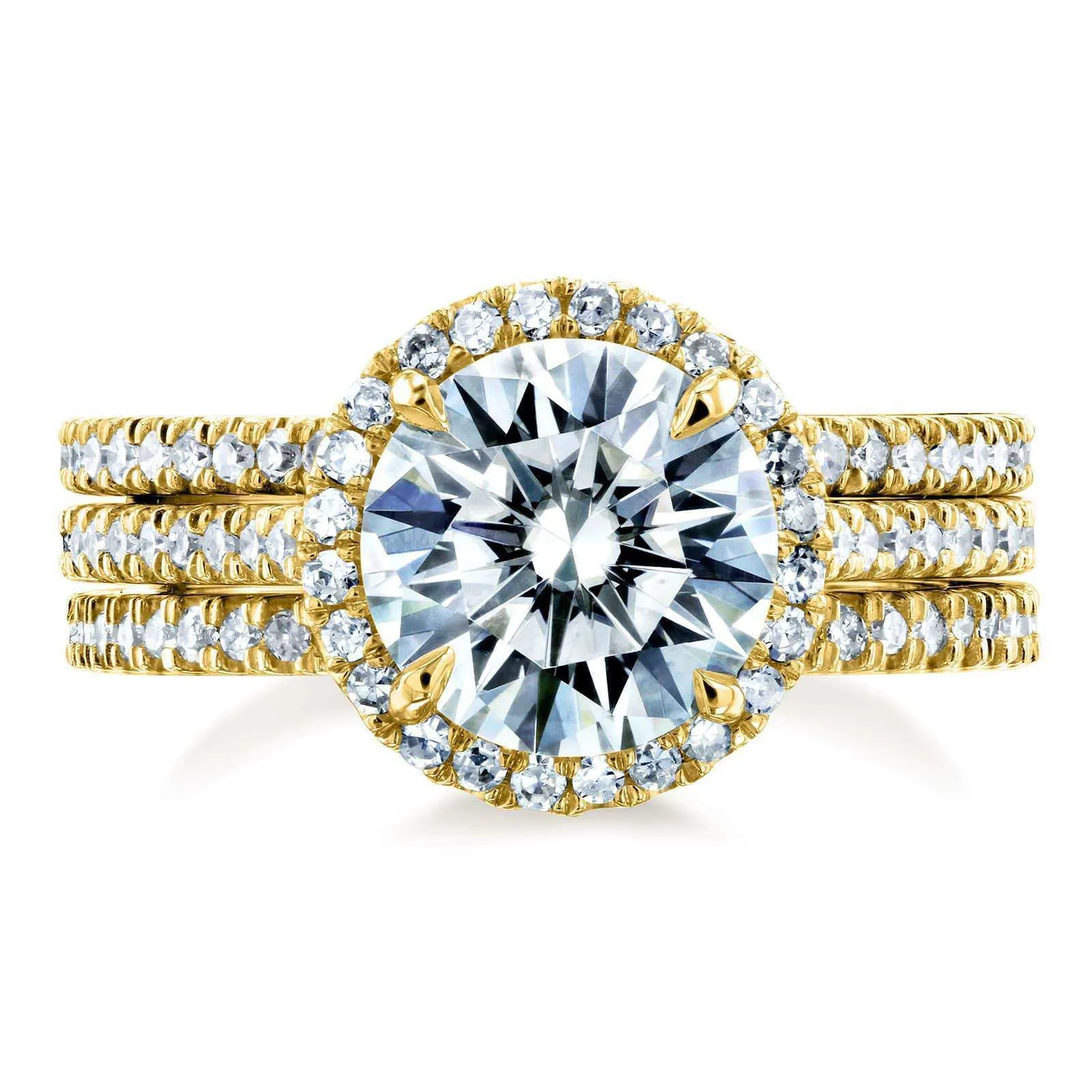 2.4ct Capri Round 3pc Yellow Bridal Set