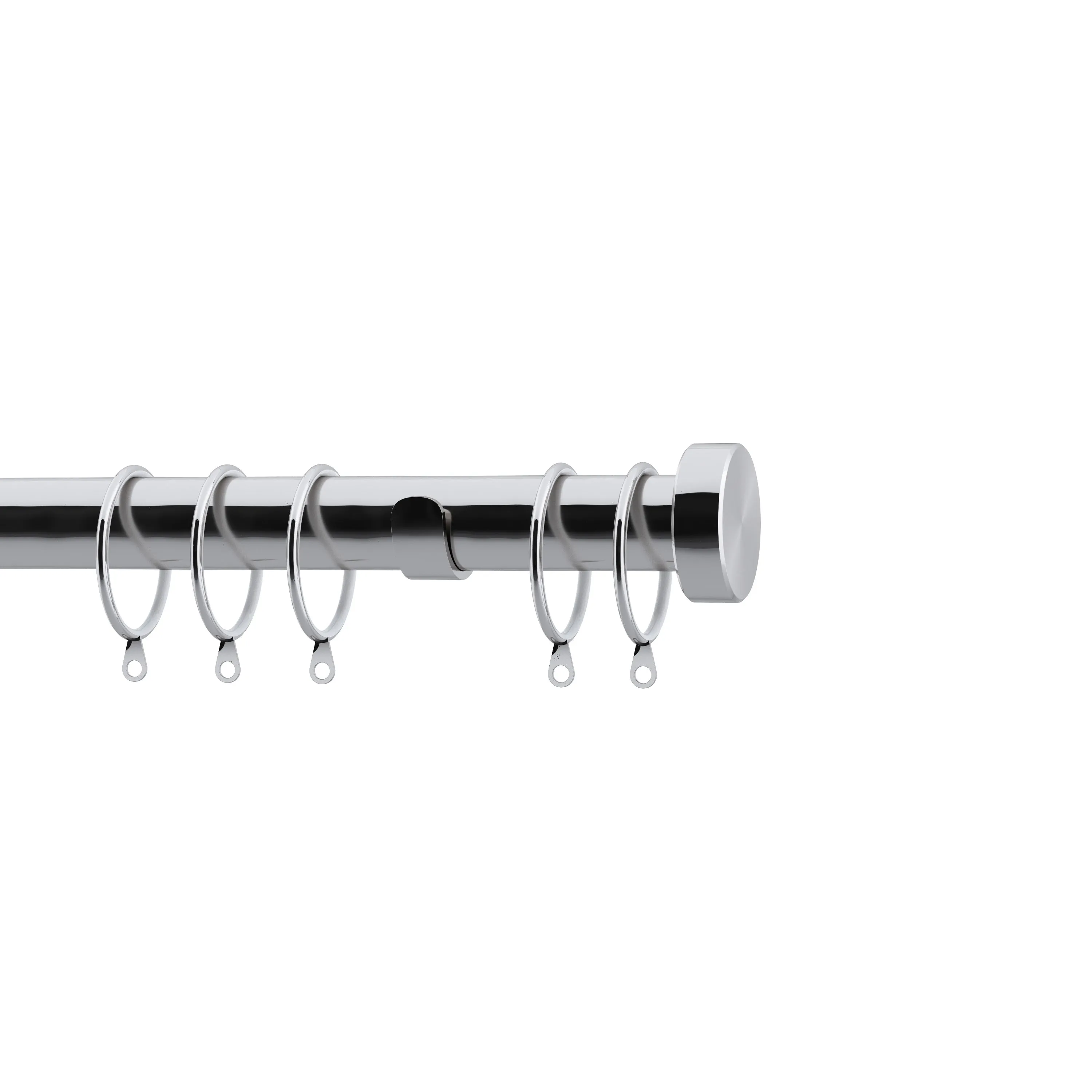28mm Stud Curtain Pole Chrome