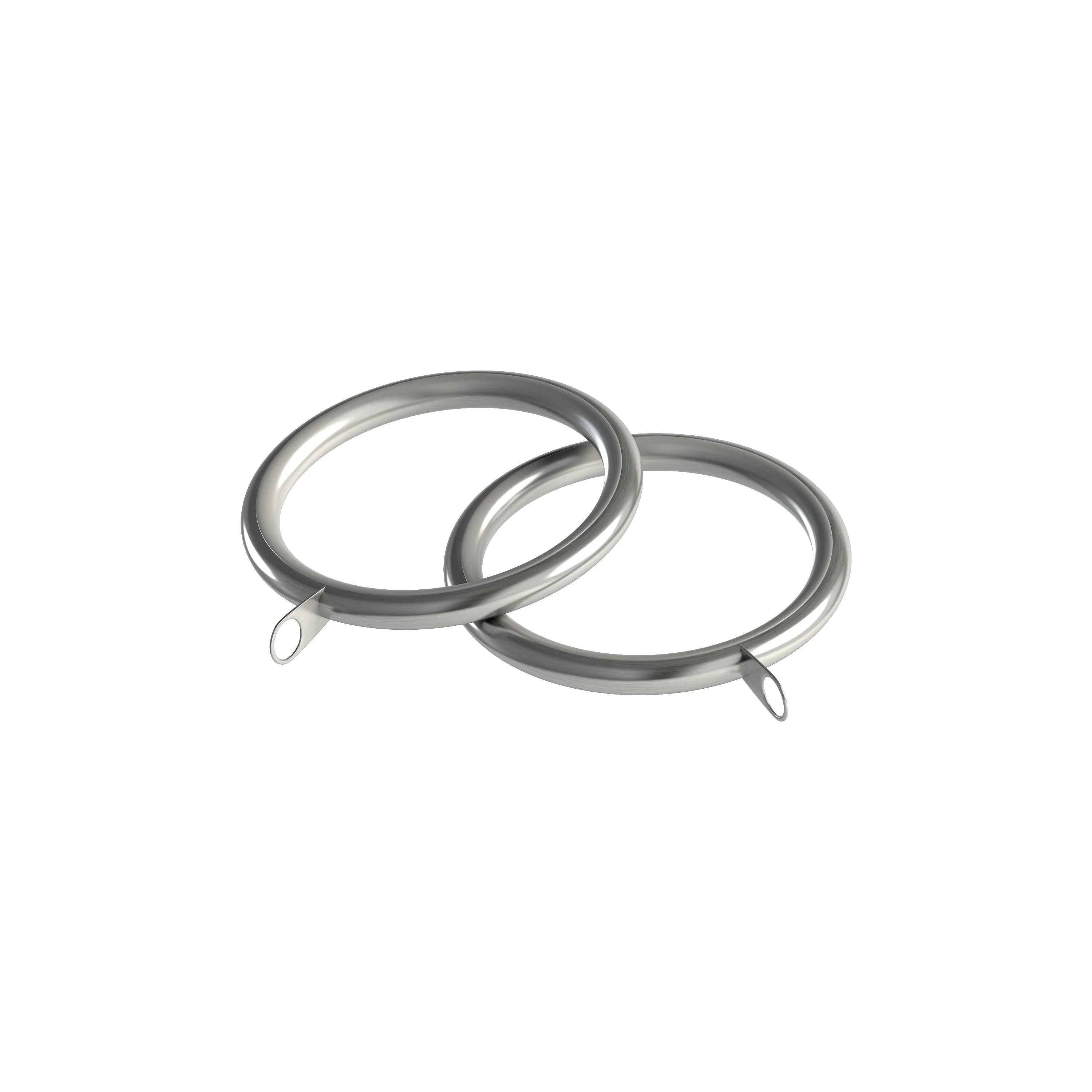28mm Stud Fixed Metal Curtain Pole Satin Silver