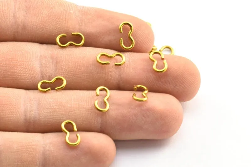 3 Shaped Connector, 50 Raw Brass 3 Shaped Connectors, Findings (10x5x1.2mm) Y338 Y109