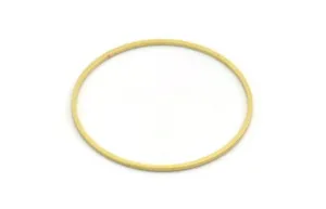 40mm Circle Connectors - 12 Raw Brass Circle Connectors (40x1x1mm) A6093