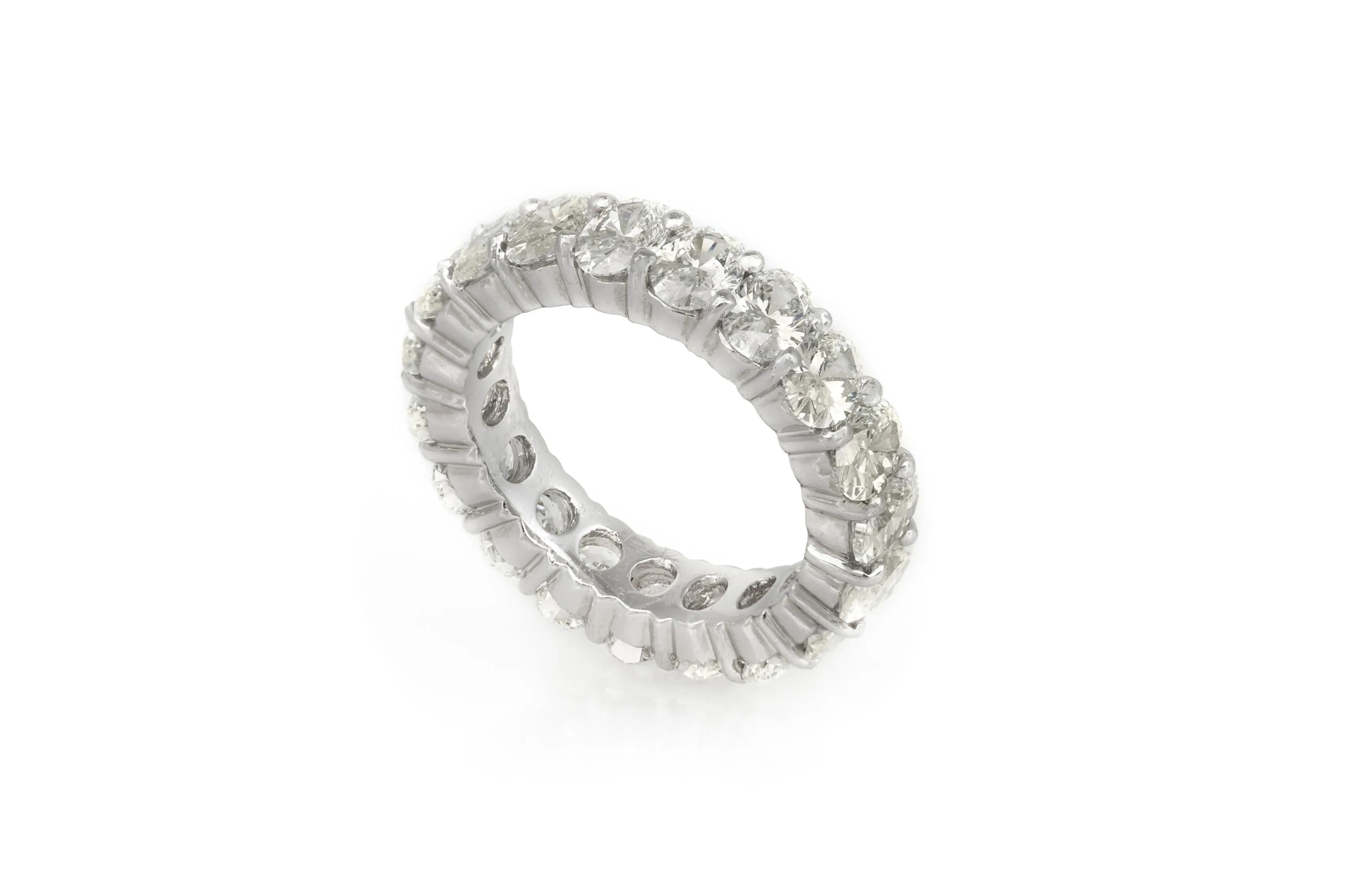 6.43 Carat Oval Cut Diamond Eternity Band