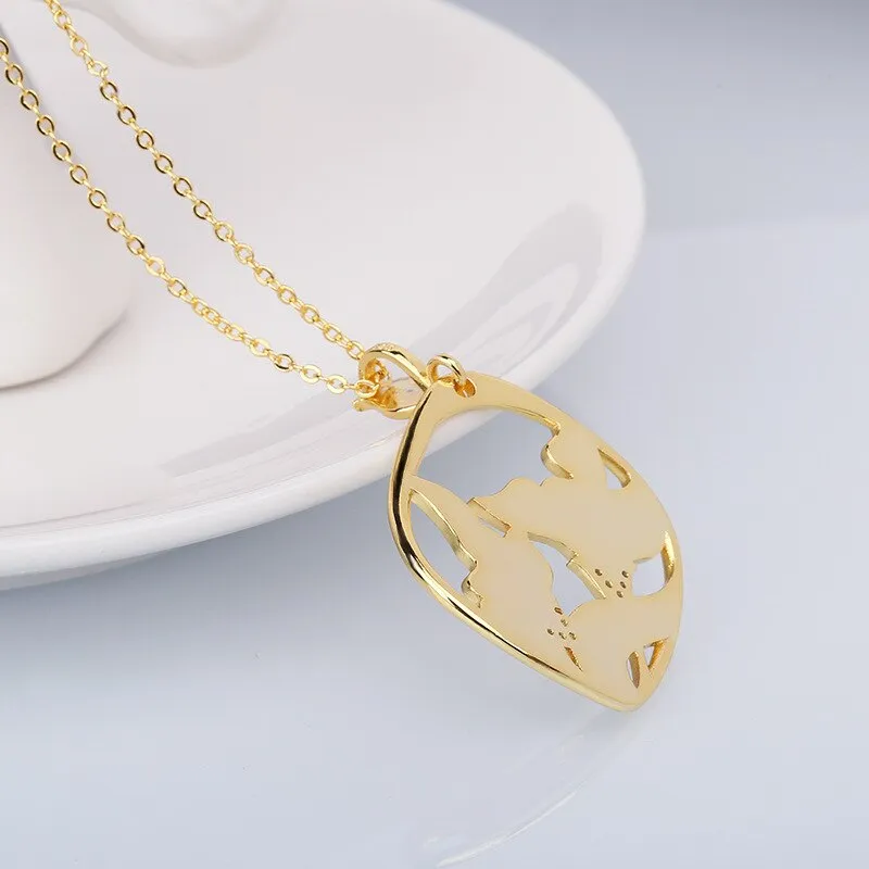 925 Silver Ladies Necklace Pink Flowers Elegant Pendant Necklace Pink