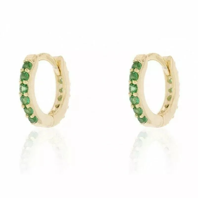 925 Sterling Silver Plated Crystal Huggie Hoop Earrings | Women’s Jewellery Gift for All Occasions