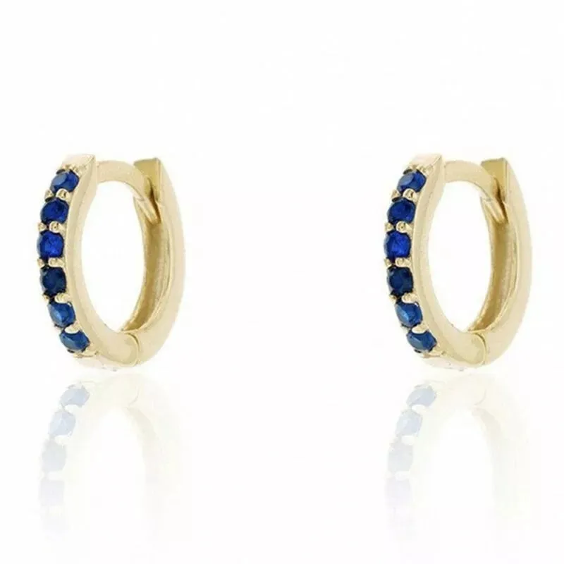 925 Sterling Silver Plated Crystal Huggie Hoop Earrings | Women’s Jewellery Gift for All Occasions