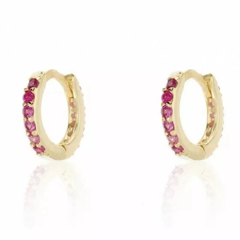 925 Sterling Silver Plated Crystal Huggie Hoop Earrings | Women’s Jewellery Gift for All Occasions