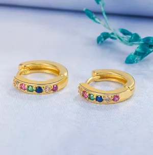 925 Sterling Silver Plated Crystal Huggie Hoop Earrings | Women’s Jewellery Gift for All Occasions