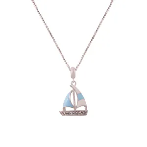 925 Sterling Silver Sailing pendant