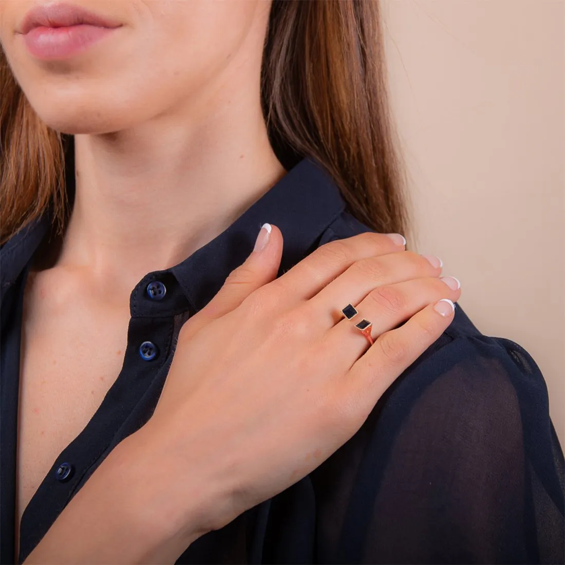 Admiral Rose Gold Sapphire Ring
