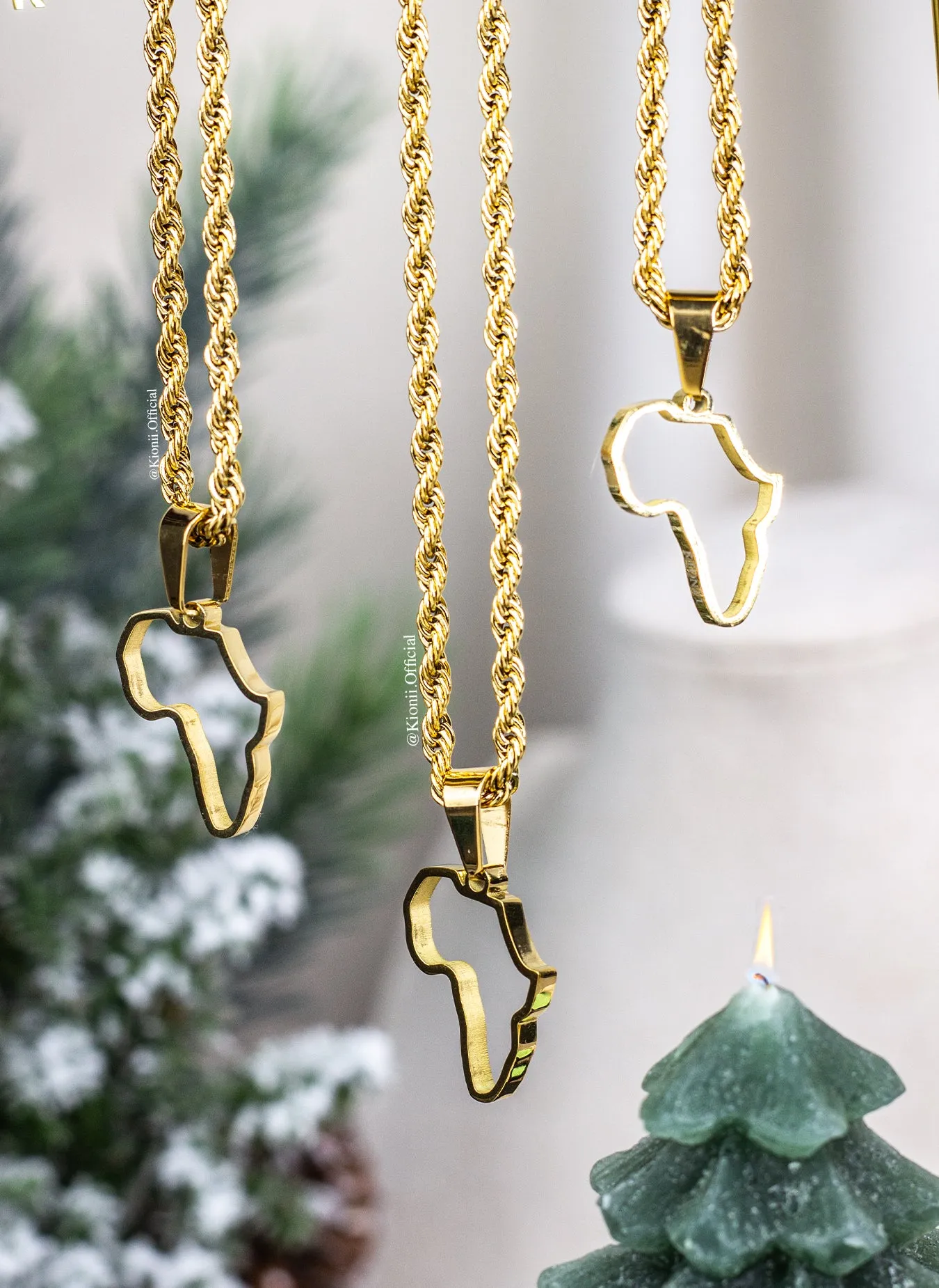 Africa Outline Rope Chain Bundle